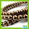 Imitation smooth surface glass pearl czech round loose beads